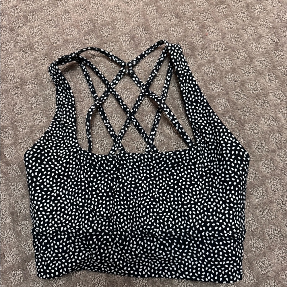 BuffBunny Black and White Strappy Bra